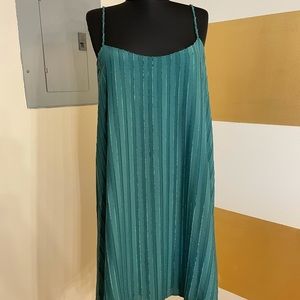 Deep Green plunge back dress